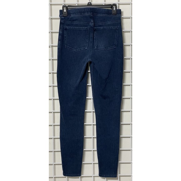 SPANX Dark Wash  stretch Pull on Size Small skinny  Ankle Jeans - Picture 3 of 8
